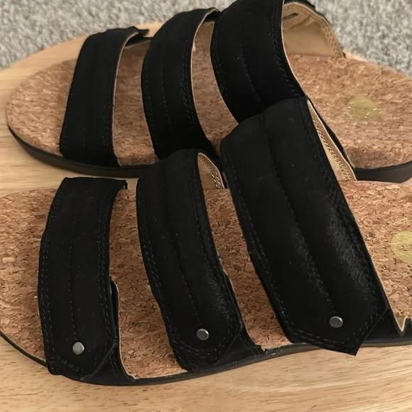Revitalign orthotic shimmer suede slide sandals - Picture 9 of 9